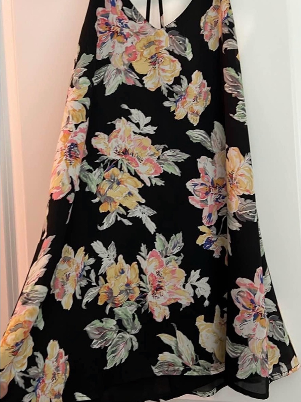 Cotton Candy L.A Black Summer Dress size small lightweight and flowy